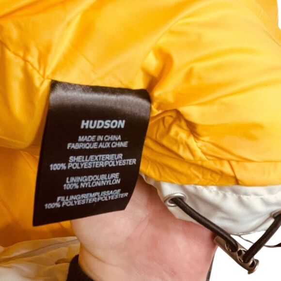 Hudson Jeans Twill Quilted Short Puffer Jacket Coat - Picture 13 of 14